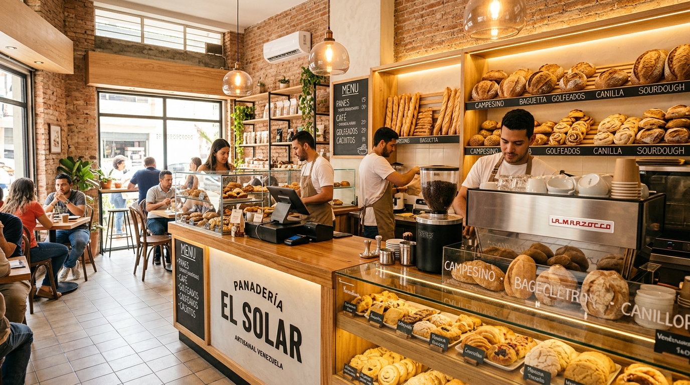 Interior de Panadería Plus en Caracas